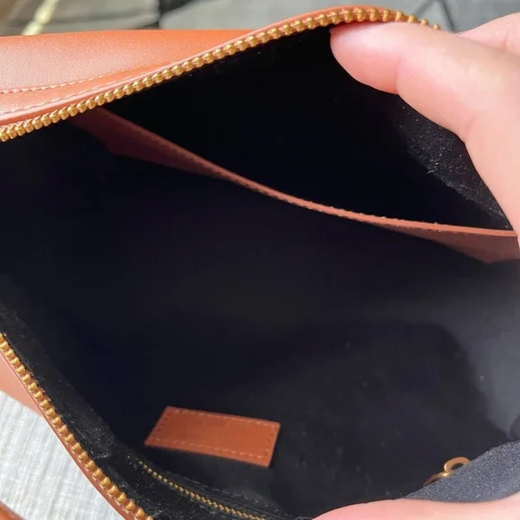 YSL camera supple bag top handle leather brown Saint Laurent like new 28cm - Picture 7 of 13